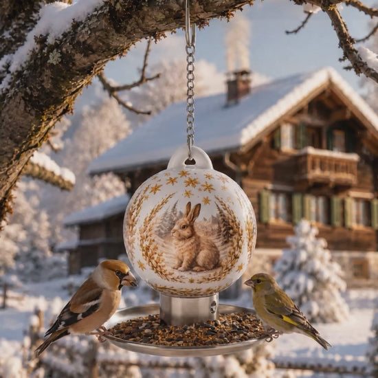 Vogelfutterkugeln für Gartenvögel – natürliche Vogelbeobachtung mit Vögeln beim Fressen